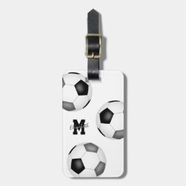 Etiqueta Para Maletas colores del equipo de fútbol negro gris bolsa iden