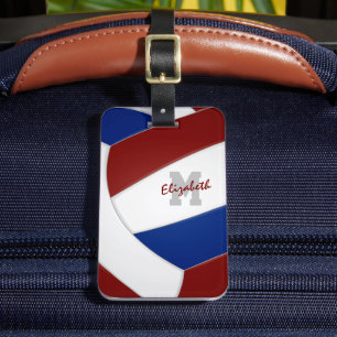 Etiqueta Para Maletas colores del equipo de marrones azules monogramando