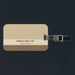 Etiqueta Para Maletas Colores ecológicos para los amantes de los viajes<br><div class="desc">Tonos de tierra minimalista,  marrón natural para personas respetuosas con el medio ambiente. ¡Que tengas un buen viaje!</div>