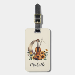 Etiqueta Para Maletas Colores Retro Vintage Floral Boho Flor Silvestre V