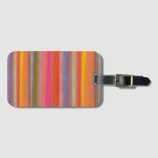 Etiqueta Para Maletas Colorful Charcoal Boho Stripes