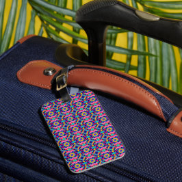 Etiqueta Para Maletas Colorful luggage tag featuring a geometric