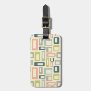 Etiqueta Para Maletas Colorful Mid Century style shapes