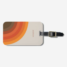 Coloridas rayas retro Naranja Golden Brown de los