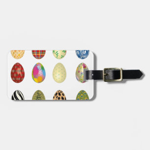Etiqueta Para Maletas coloridos huevos de Pascua