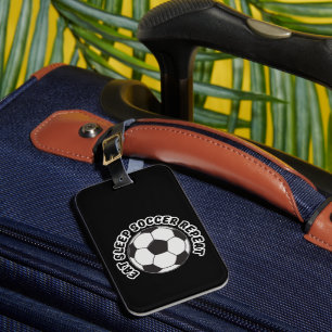 Etiqueta Para Maletas comer dormir fútbol repetir