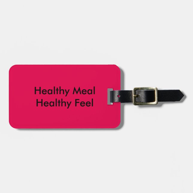 Etiqueta Para Maletas Comida saludable (Frente Horizontal)