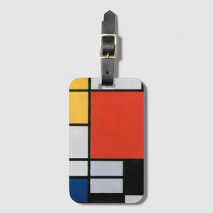 Etiqueta Para Maletas Composición de Mondrian de Pieta Vintage, retro