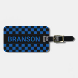 Etiqueta Para Maletas Comprobación azul de barra H personalizada