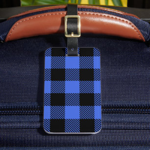 Etiqueta Para Maletas Comprobación de búfalo Decoración de lumberjack az