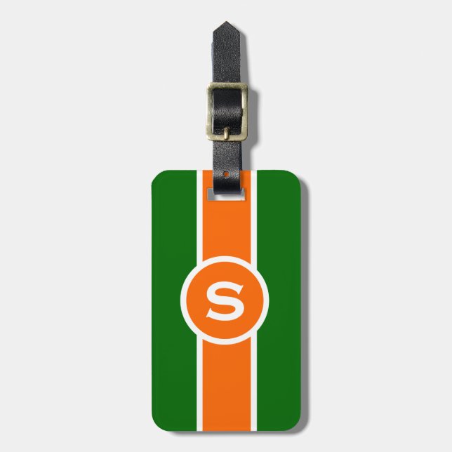 Etiqueta Para Maletas Con monograma (Frente Vertical)