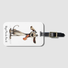 Etiqueta Para Maletas Con texto personalizado, 🐶loco 🤪 whippet