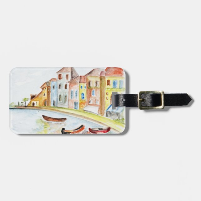 Etiqueta Para Maletas Concepto de Venecia (Frente Horizontal)