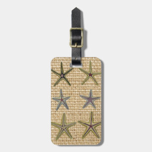Etiqueta Para Maletas concha de mar french country burlap beach starfish