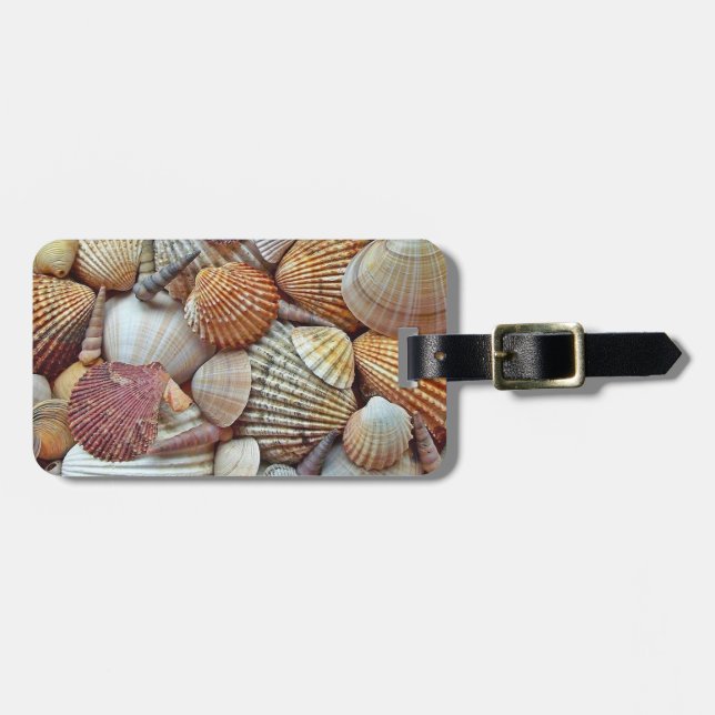 Etiqueta Para Maletas Conchas de mar (Frente Horizontal)