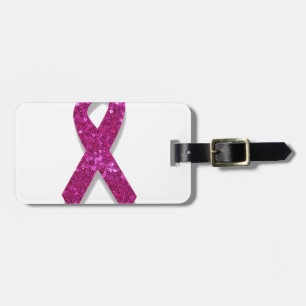 Etiqueta Para Maletas conciencia de cáncer de mama rosa secuencial