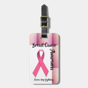 Etiqueta Para Maletas Conciencia sobre el Cáncer de Seno Nunca Dejes de
