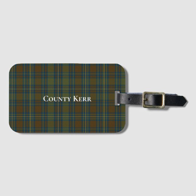 Etiqueta Para Maletas Condado de Kerr Tartan (Anverso horizontal)