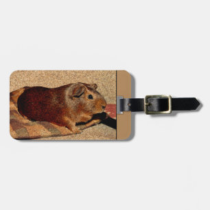 Etiqueta Para Maletas Conejillo de Indias de la mirada de Corkboard