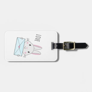 Etiqueta Para Maletas Conejito lindo y adorable conejo de la carta de am