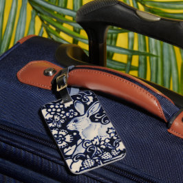 Etiqueta Para Maletas Conejo azul y blanco conejo conejito naturaleza le