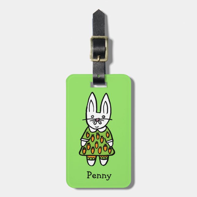 Etiqueta Para Maletas Conejo Penny personalizado (Frente Vertical)