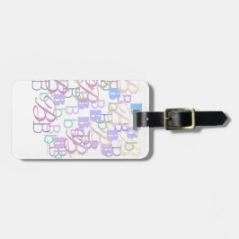 Etiqueta Para Maletas Confeti de Letras "B"