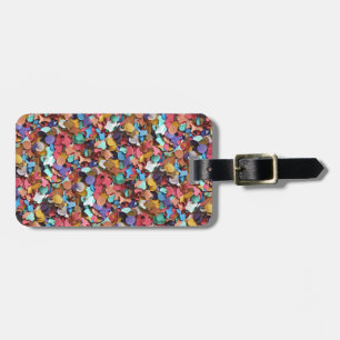 Etiqueta Para Maletas Confetti Fiesta Carnaval Papel colorido divertido