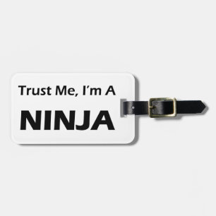 Etiqueta Para Maletas Confíeme en, yo son un Ninja