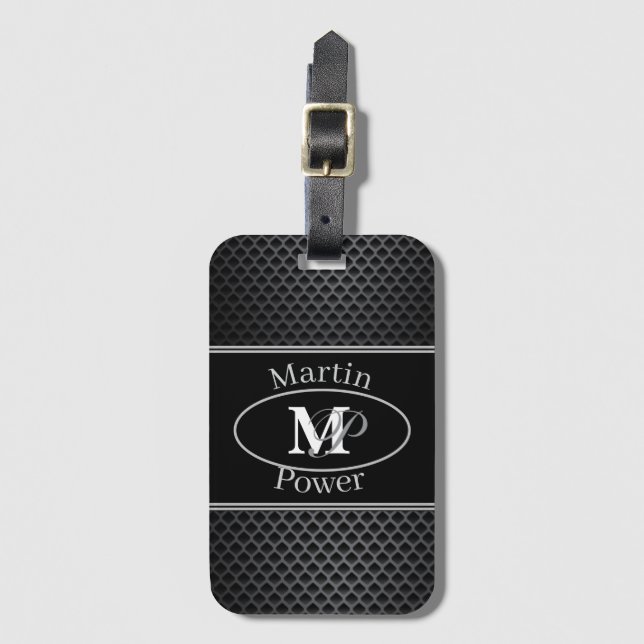 Etiqueta Para Maletas conjunto negro de Alfombrillas de auto (Anverso vertical)