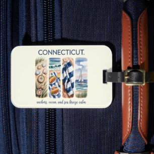 Etiqueta Para Maletas Connecticut - Anclas, brisa oceánica y marina