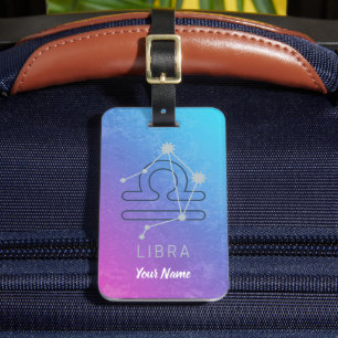 Etiqueta Para Maletas Constelación de la estrella libra zodiac de la est