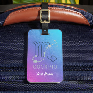 Etiqueta Para Maletas Constelación del Horóscopo de Signo Estrella Escor