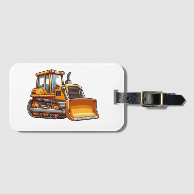 Etiqueta Para Maletas Construcción/bulldozer (Anverso horizontal)