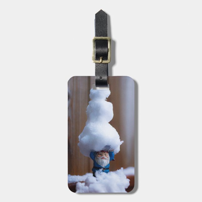 Etiqueta Para Maletas Construyó un Snowman V (Frente Vertical)