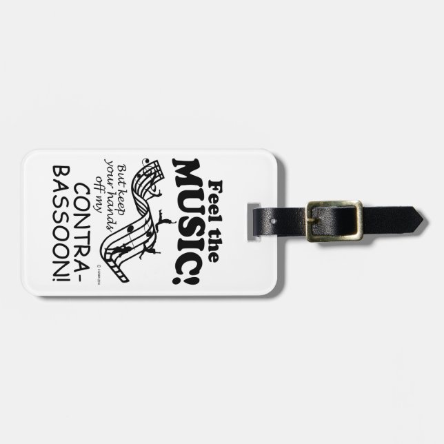 Etiqueta Para Maletas Contrabassoon Siente La Música (Frente Horizontal)
