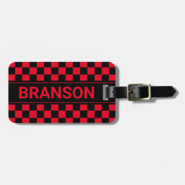 Etiqueta Para Maletas Control rojo de barra H personalizada