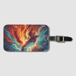 Etiqueta Para Maletas Convergence - Abstract Vibrant Art