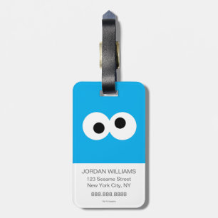 Etiqueta Para Maletas Cookie Monster Big Face