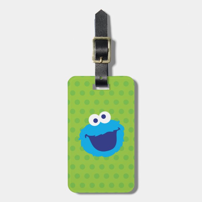 Etiqueta Para Maletas Cookie Monster Face 2 (Frente Vertical)