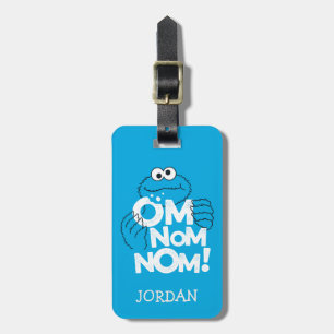 Etiqueta Para Maletas Cookie Monster Om Nom!