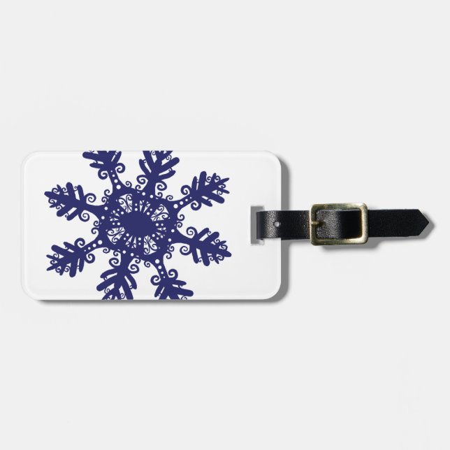 Etiqueta Para Maletas Copo de nieve II (Frente Horizontal)
