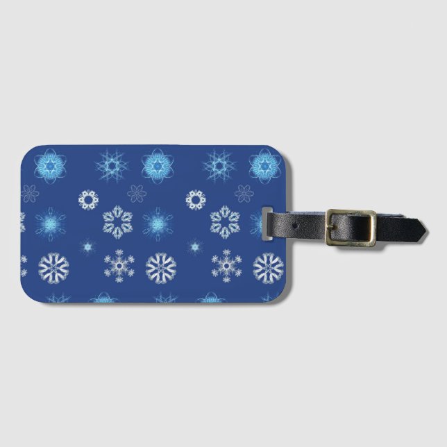 Etiqueta Para Maletas Copos de Navidad  (Anverso horizontal)