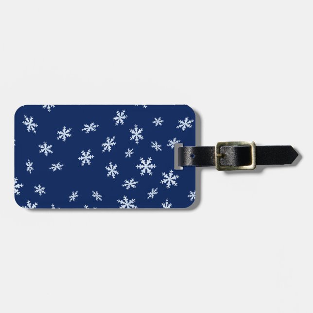 Etiqueta Para Maletas Copos de nieve (Frente Horizontal)