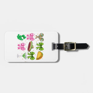 Etiqueta Para Maletas Coquette Mardi Gras Bow Fleur De Lis Mask Fat Tues