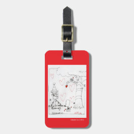 Etiqueta Para Maletas Corazón de Marcenivo - Arte infantil para CHOC