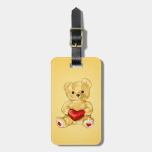 Etiqueta Para Maletas Corazón de soporte de osito de peluche lindo - Jug