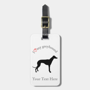 Etiqueta Para Maletas Corazón del galgo I mi galgo personalizado