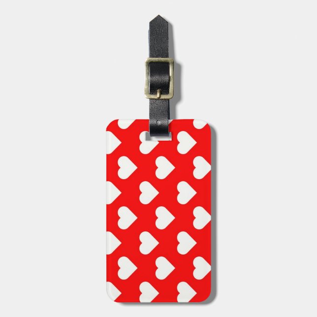 Etiqueta Para Maletas Corazones de San Valentín (Frente Vertical)