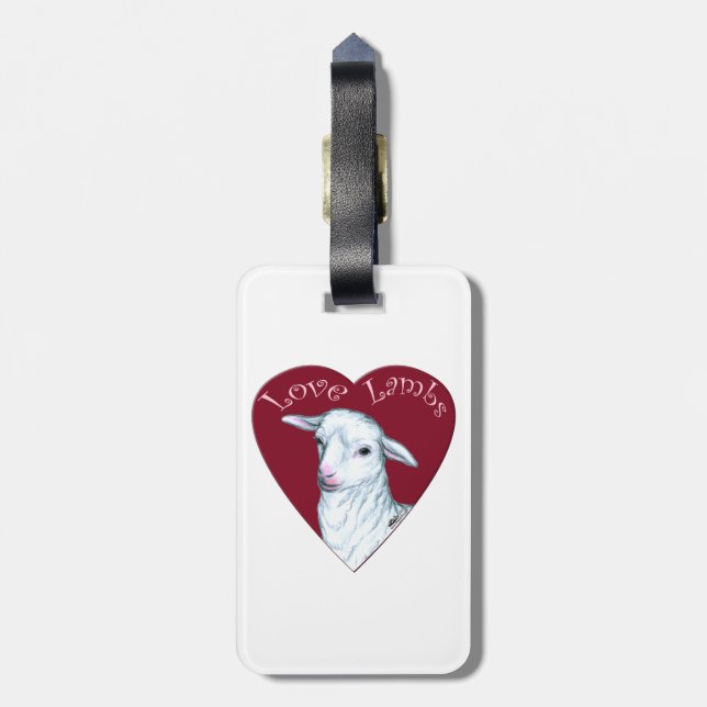 Etiqueta Para Maletas Corderos de Amor (Atrás Vertical)